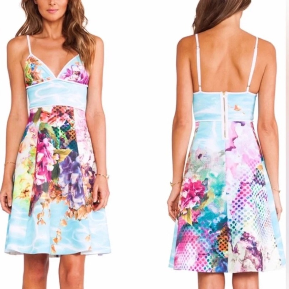 NWT Clover Canyon Neoprene Floral Pool Dress Sz M